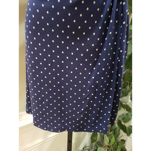 Old Navy Women Blue Polka Dots Round Neck Short Sleeve Knee Length Dress Sz XS P - Picture 4 of 9